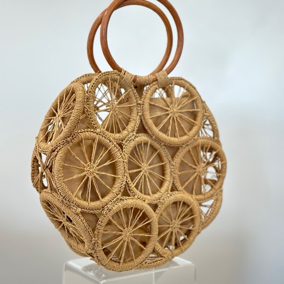 Rattan Hollow Round Wicker Woven
Handbags Shoulder Bags Retro
Woven Circles - Picture 3 of 3